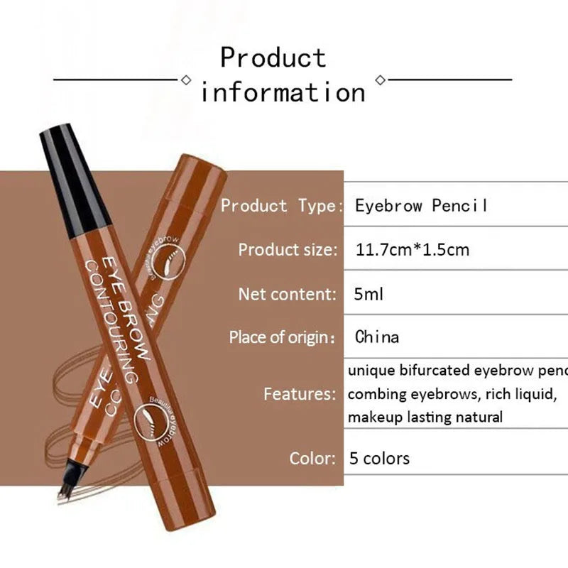 4 Point Waterproof Microblade Eyebrow Pen