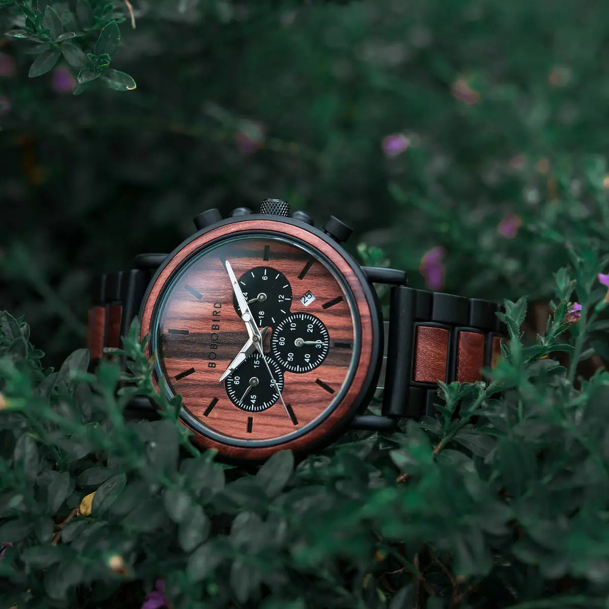 BOBO BIRD Wooden Men Watches Relogio Masculino - Brand Luxury Stylish Chronograph Military Watch Personalized Gift for Man OEM