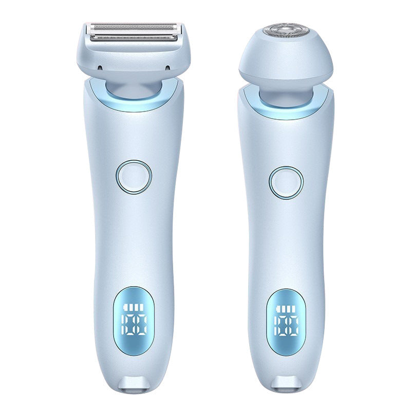 2-In-1 USB Rechargeable Hair Removal Epilator - Women's Body Razor for Face, Legs, Armpit, Bikini, Hand, and Pubic Hair