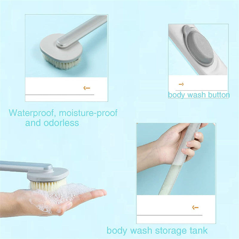 Dual-purpose Shower Brush With Multifunctional Detachable Bath Brush For Back Body