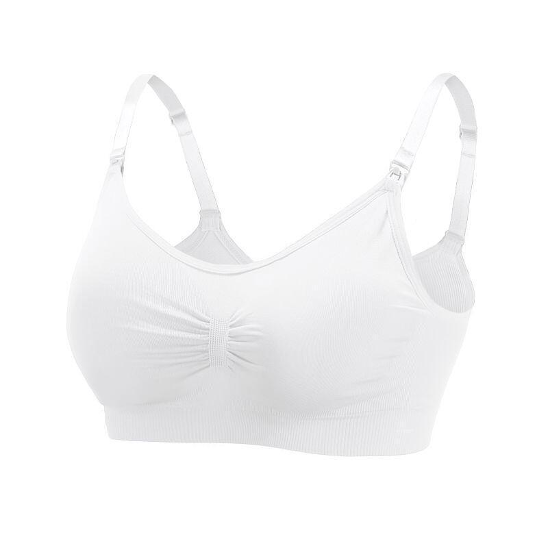 3pcs Seamless Front Buckle Breastfeeding Bra Set - Large Size, No Steel Ring