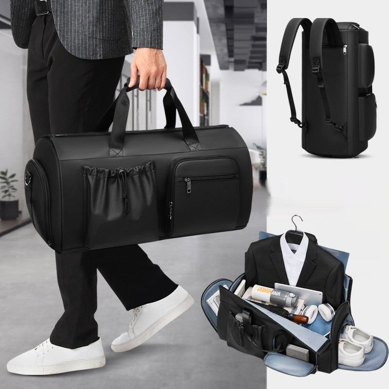 Men’s High-Quality Waterproof Suit Bag with Shoe Compartment and Dry/Wet Separation