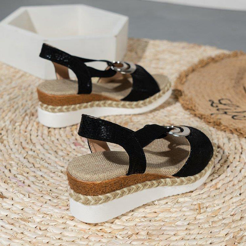 Discover the perfect blend of fashion and comfort with our exquisite Fish Mouth Wedge Sandals.