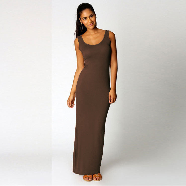 Elegant Sleeveless Bodycon Maxi Dress - Versatile and Chic