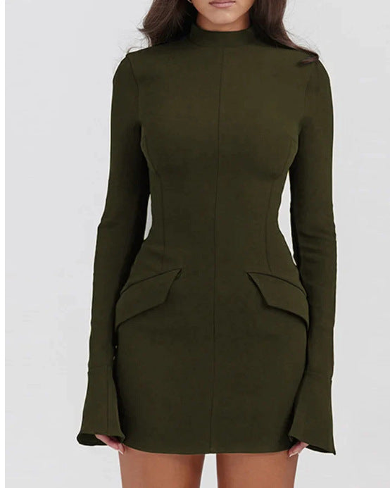 Elegant Slim-Fit Long-Sleeve Dress - Sexy and Sophisticated Women’s Fashion