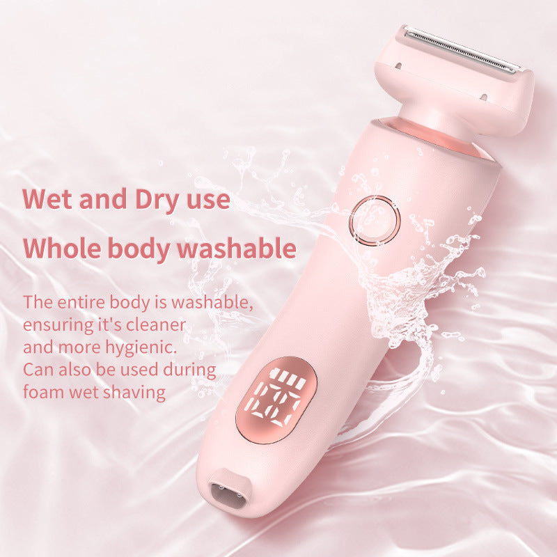 2-In-1 USB Rechargeable Hair Removal Epilator - Women's Body Razor for Face, Legs, Armpit, Bikini, Hand, and Pubic Hair