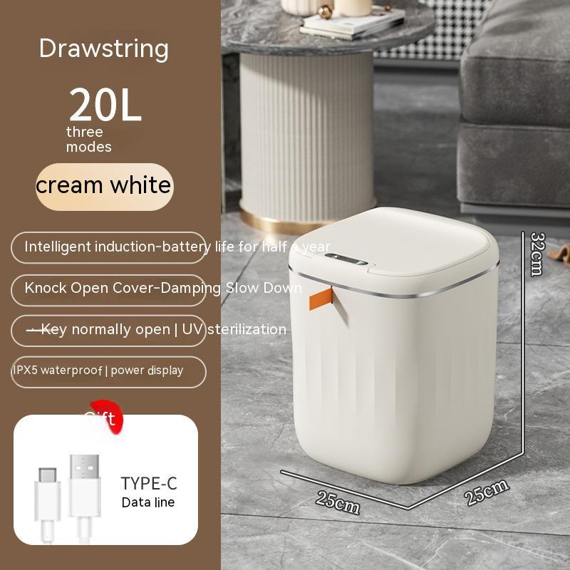 Smart Automatic Trash Can with Lid - Touchless Sensor, UV Sterilization & Deodorization for Home, Office, Car