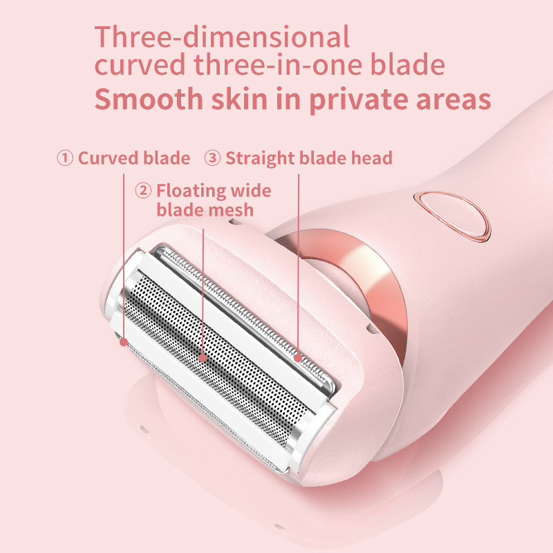 2-In-1 USB Rechargeable Hair Removal Epilator - Women's Body Razor for Face, Legs, Armpit, Bikini, Hand, and Pubic Hair