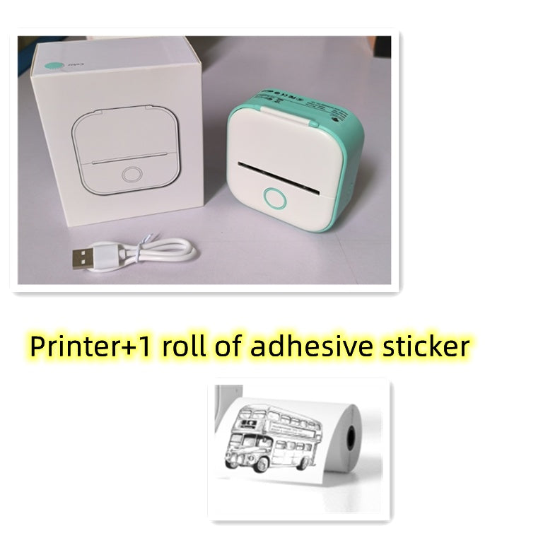 Portable Mini Thermal Label Printer - Bluetooth Home Photo & Student Study Aid, Price Tag Printer