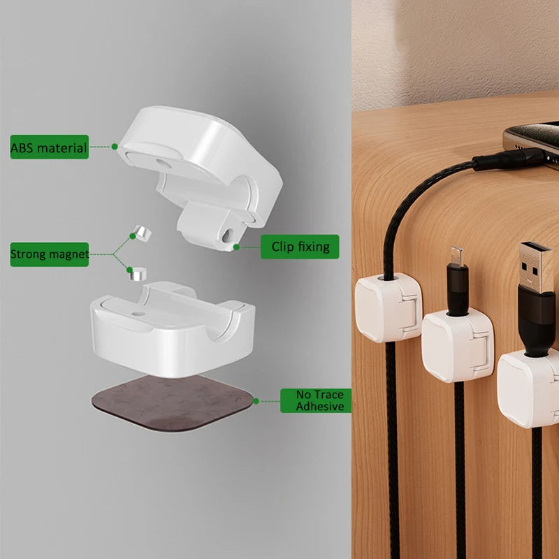 Magnetic Cable Clip: Under Desk Cable Management Solution