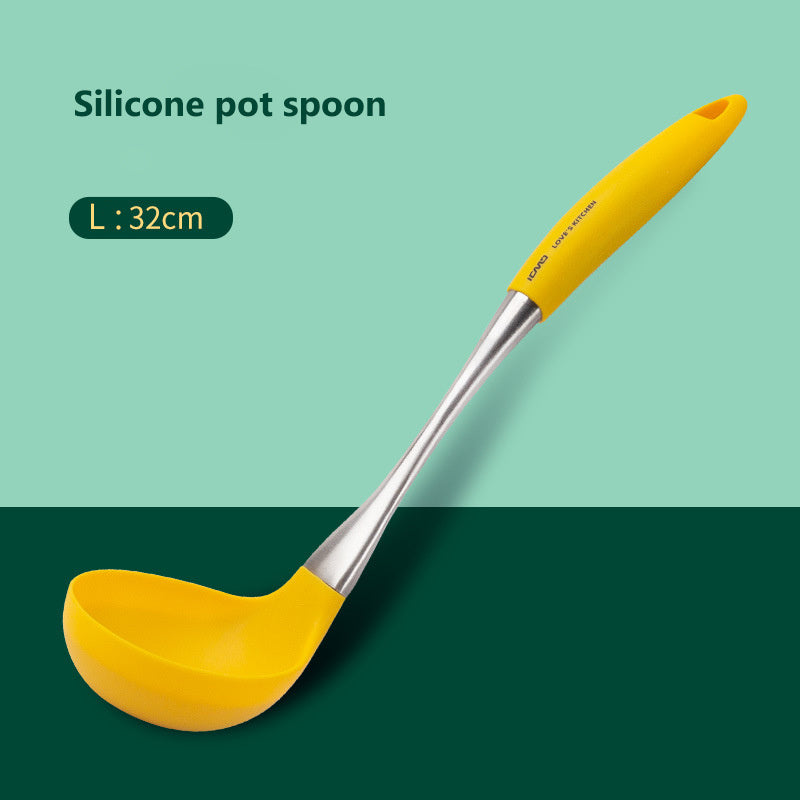 Stainless Steel Silicone Spatula Spoon | Non-stick Cookware Set