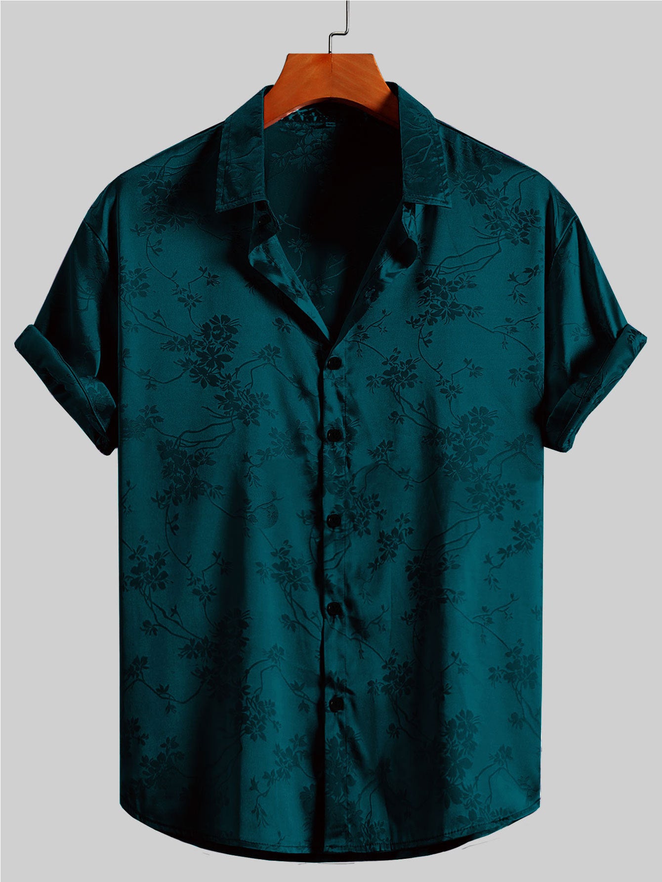 Blooming Summer Style: Men's Embroidered Floral Shirt