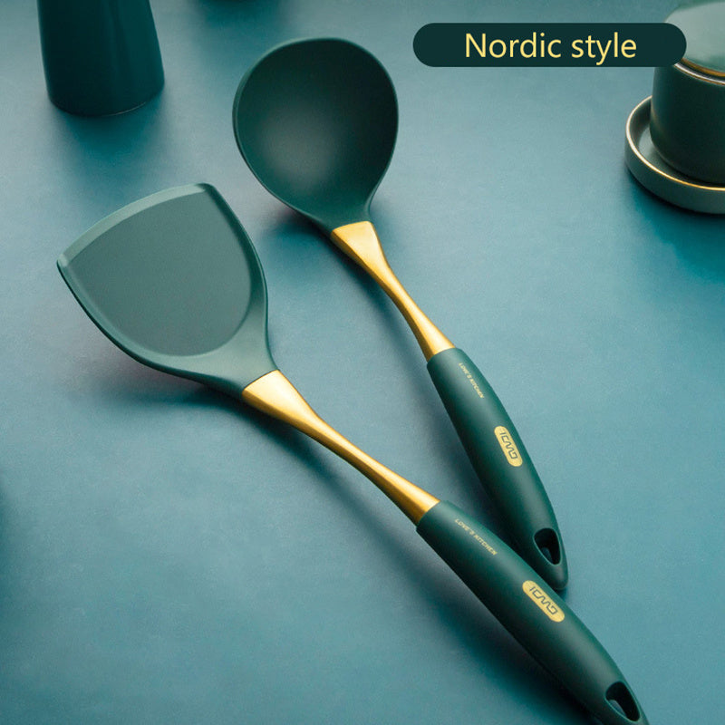 Stainless Steel Silicone Spatula Spoon | Non-stick Cookware Set