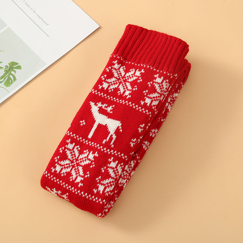 Christmas Deer Thigh-High Socks