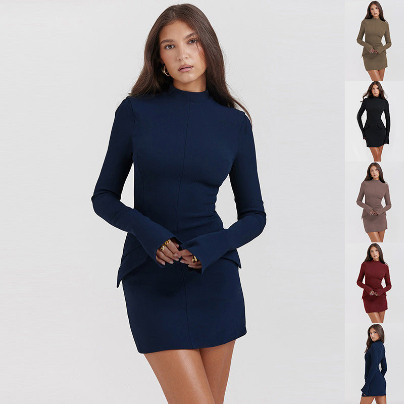 Elegant Slim-Fit Long-Sleeve Dress - Sexy and Sophisticated Women’s Fashion