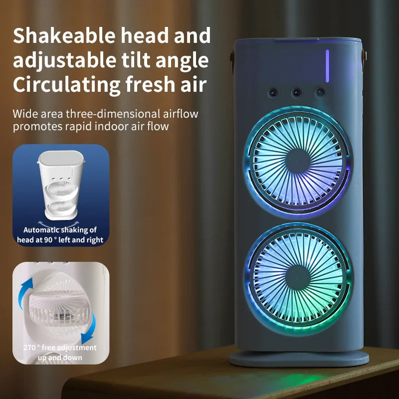 Portable Humidifier Fan | Air Conditioner Household Small | Air Cooler Hydrocooling Portable Air Adjustment