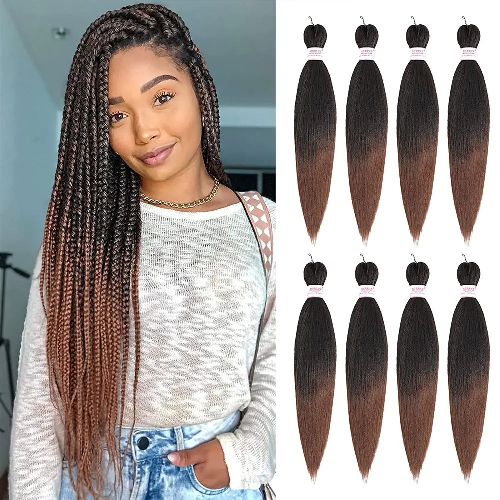 Pre Stretched Twist Braiding Hair Extensions Crochet Hair