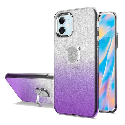 iPhone 12 Mini 5.4 Gradient Glitter Ring Stand Case